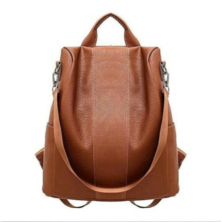 Leather Ladies Anti-Theft Backpack