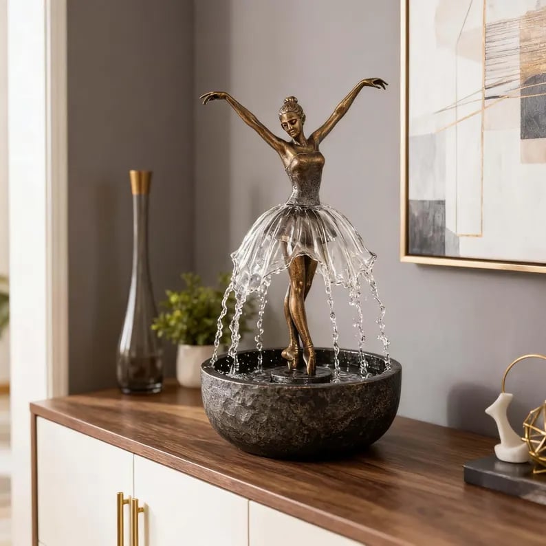 💃🩰Elegant Ballet Dancer Desktop Fountain