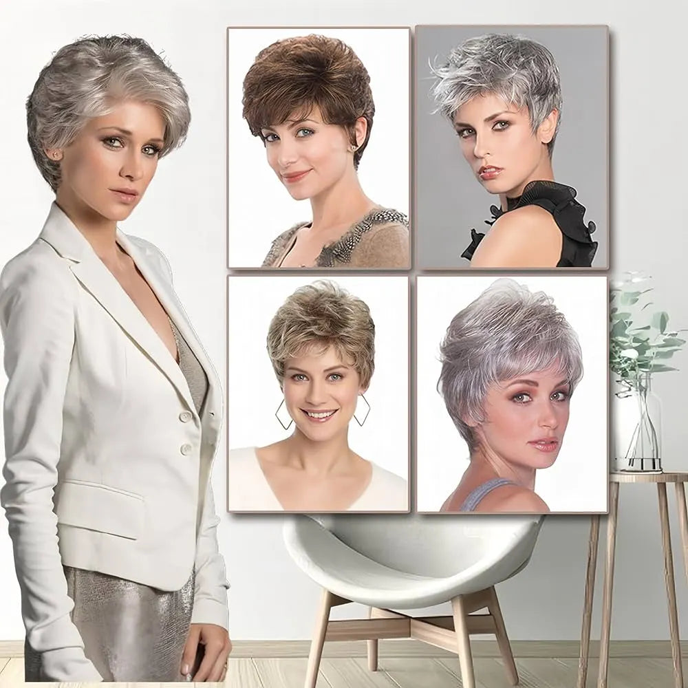 Breathable & Natural Short Hair Topper