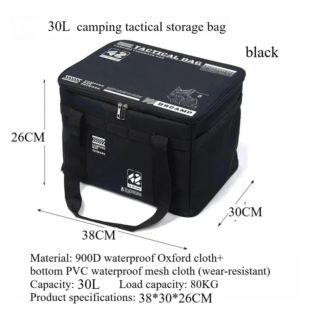 Large Capacity Outdoor Folding Storage Bag Waterproof Portable Camping & Picnic Organizer