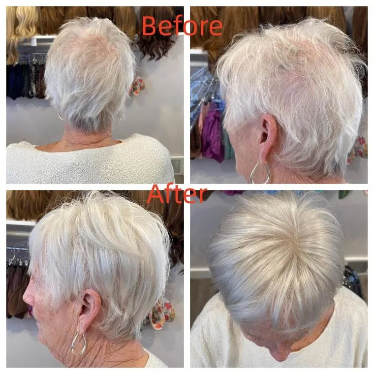 Breathable & Natural Short Hair Topper