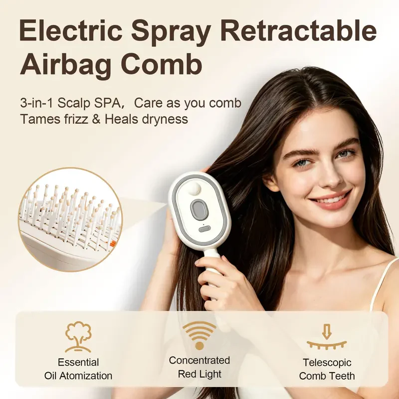 🪮Highly Recommended: Electric Spray Air-Cushion Massage Comb