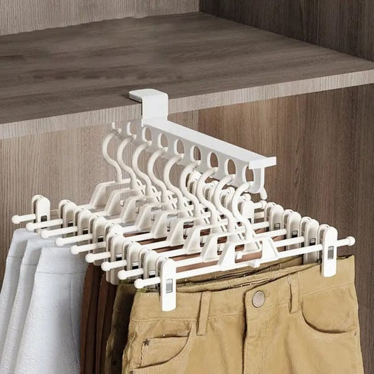 Intelligent pull-out slide trouser rack: a new solution for space utilization in the closet -BUY 1 GET 5 Goose Shaped HangersFREE