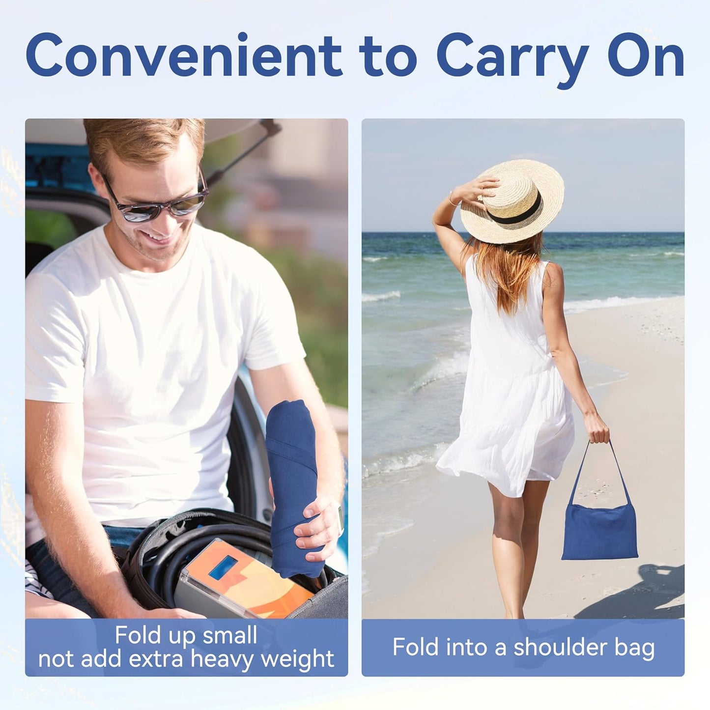 🎁Sun Lounger Towel in Bag with Pockets Storage