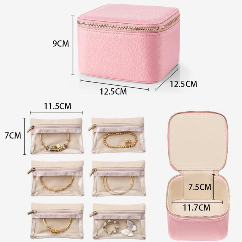 🎁Portable Jewelry Box for Earrings Necklace Rings