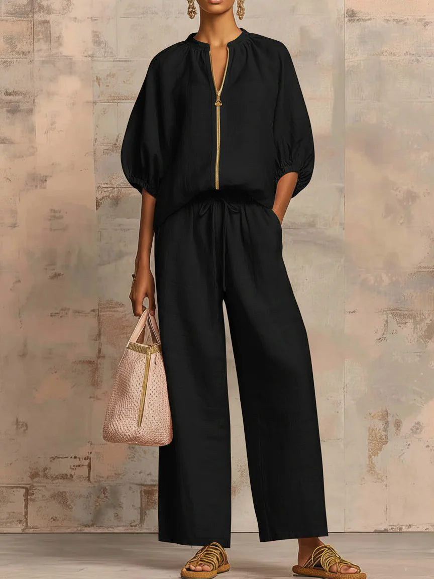 ✨Women's Solid Color 2-Piece Tracksuit