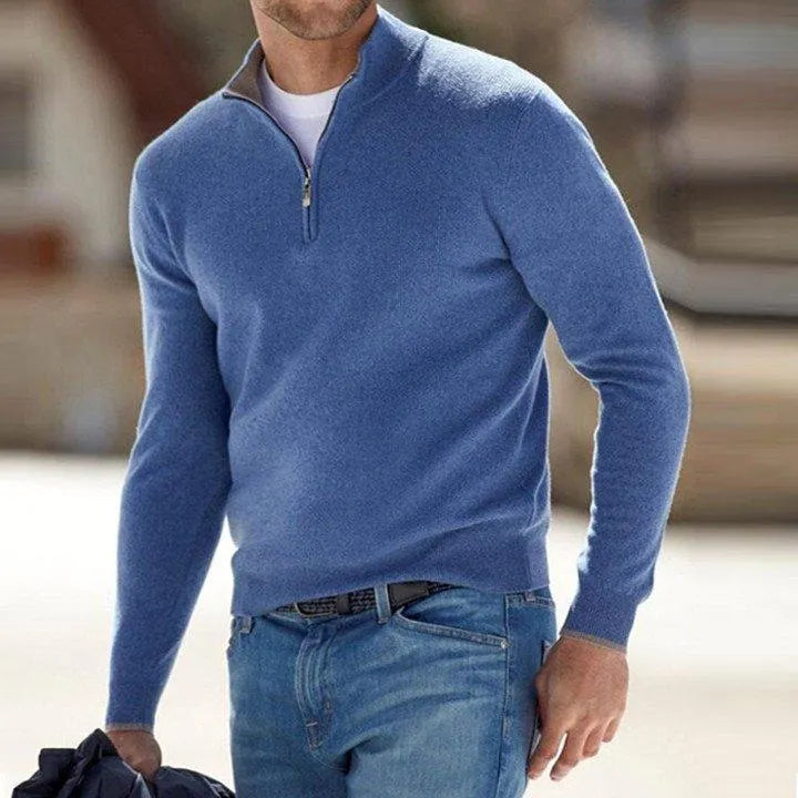 🎁This Week's Special Price $35.99💥Men's Cashmere Zip Basic Sweater