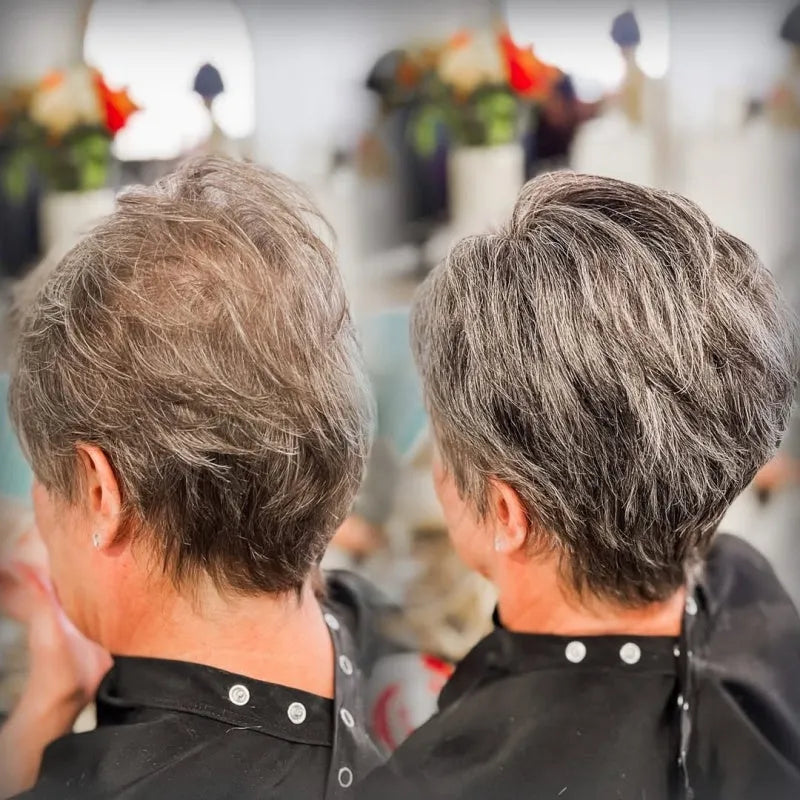 Breathable & Natural Short Hair Topper