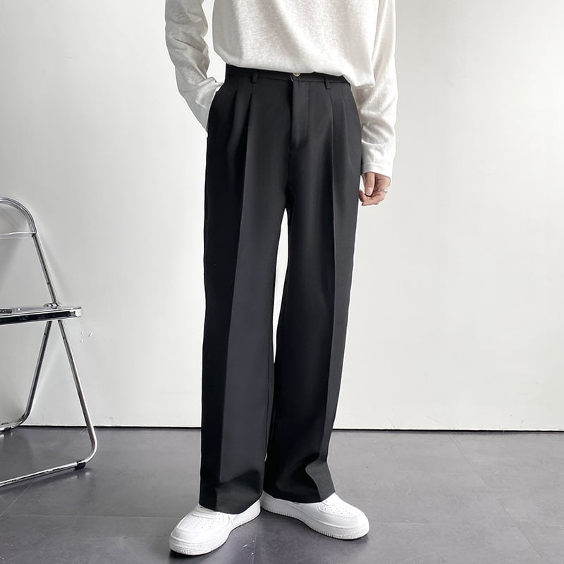 SPRING SUMMER ICE SILK STRAIGHT LEG PANTS