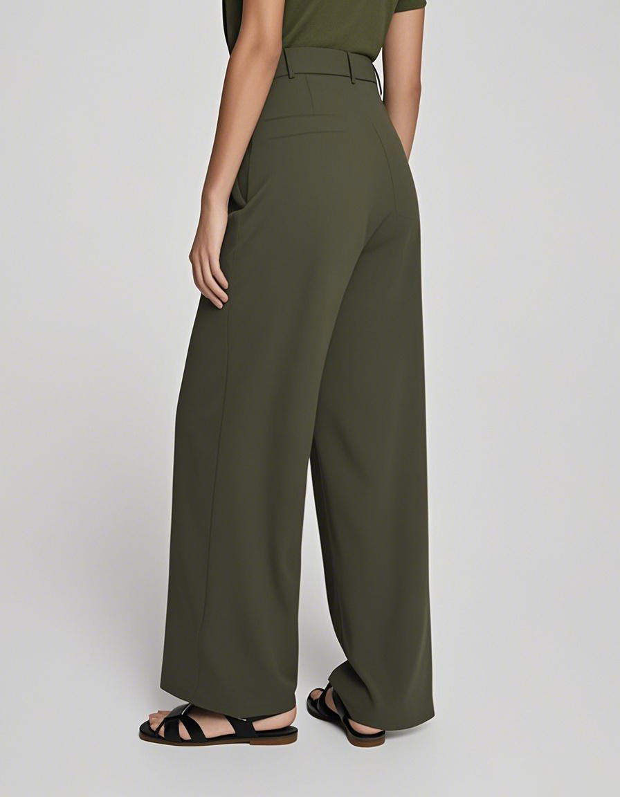 Tummy Control Stretch Twill Wide Leg Pant (Buy 2 Free Shipping)