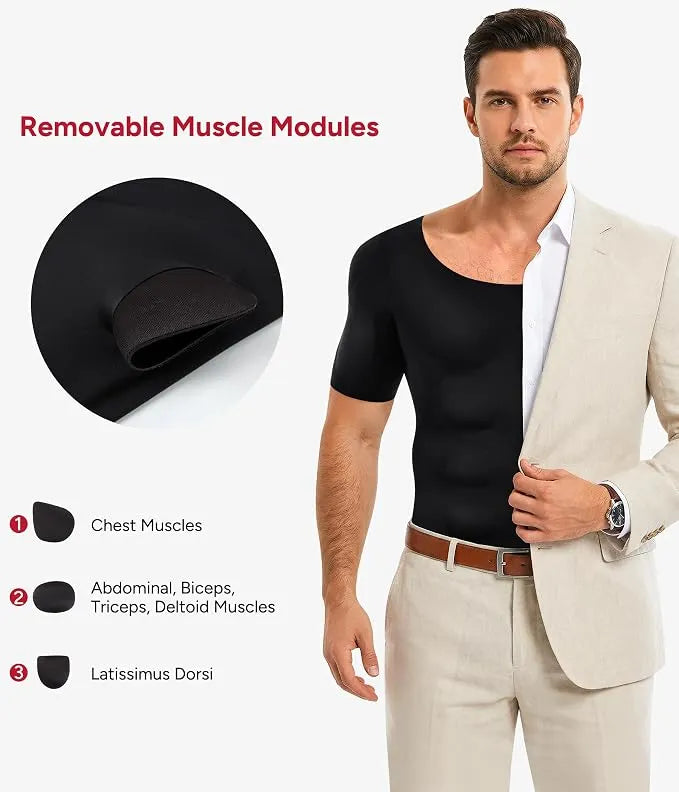 Men's Fake Muscle T-Shirtsreshape A More Powerful Appearance