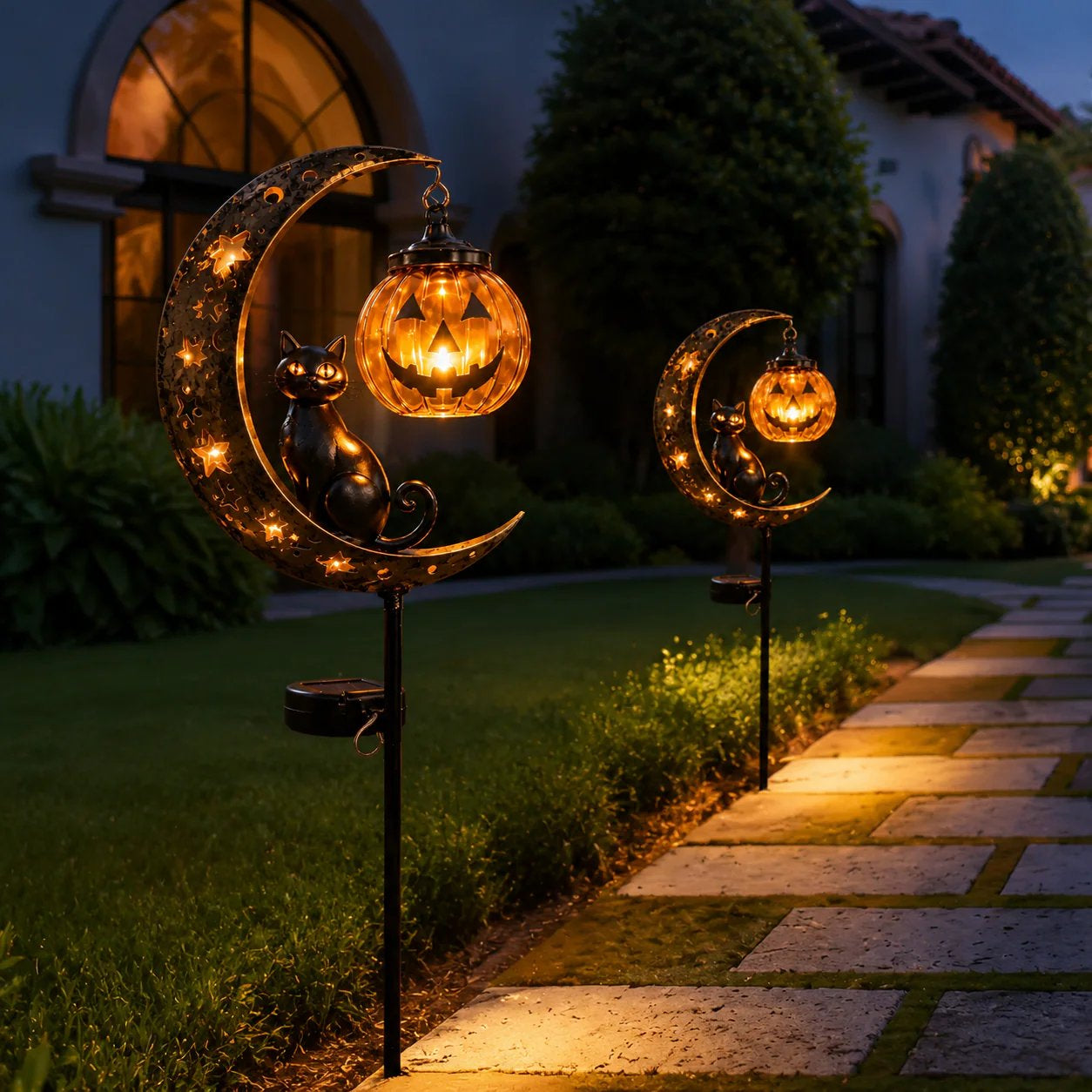 🎃 Halloween Early Bird Sale 🎃 49% OFF Pumpkin Moon Garden Stake Light