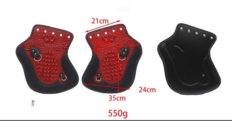Universal Motorcycle Leather Side Saddle Heat Shield Deflector
