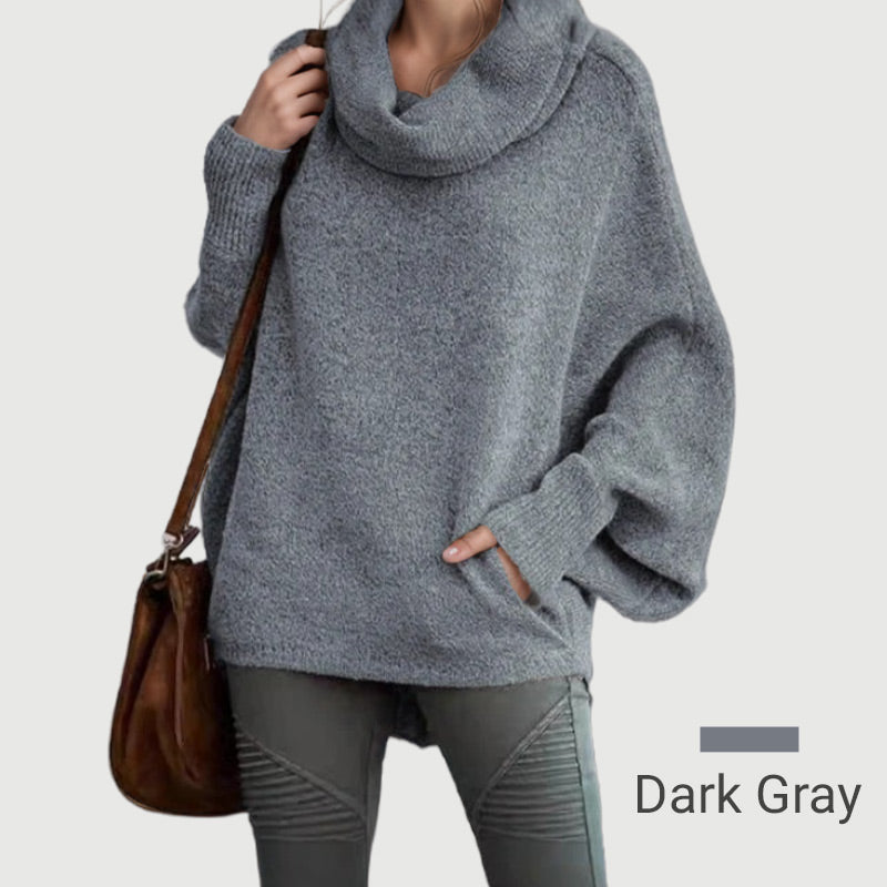💖Women's Batwing Cowl Neck Sweater With Pockets