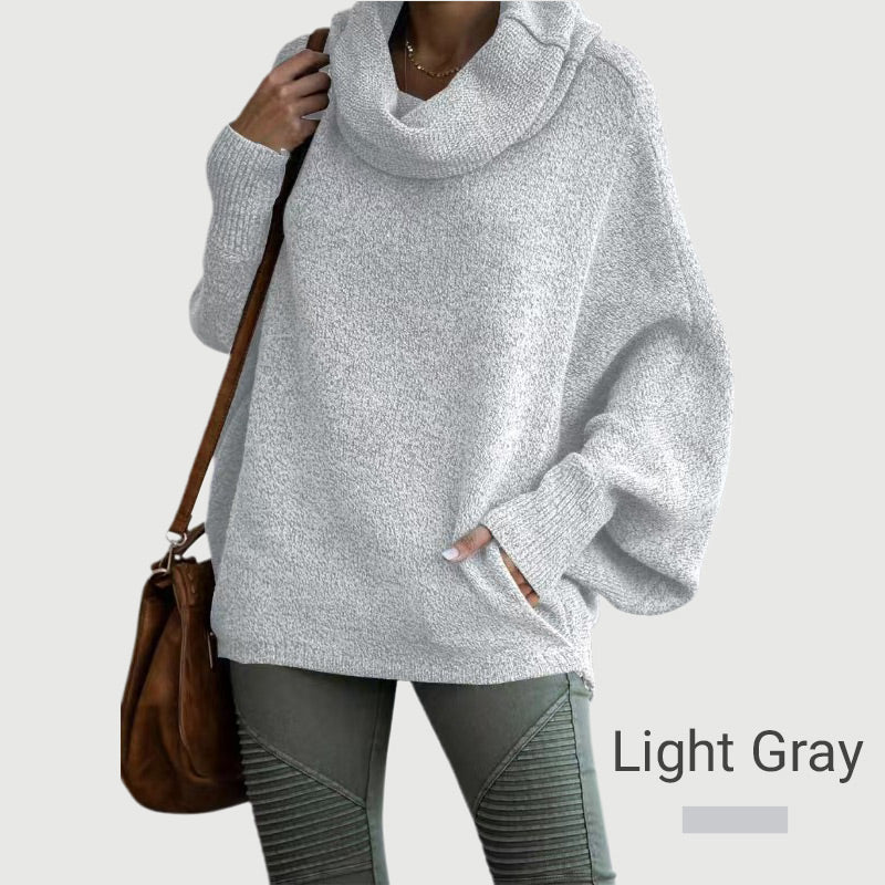 💖Women's Batwing Cowl Neck Sweater With Pockets