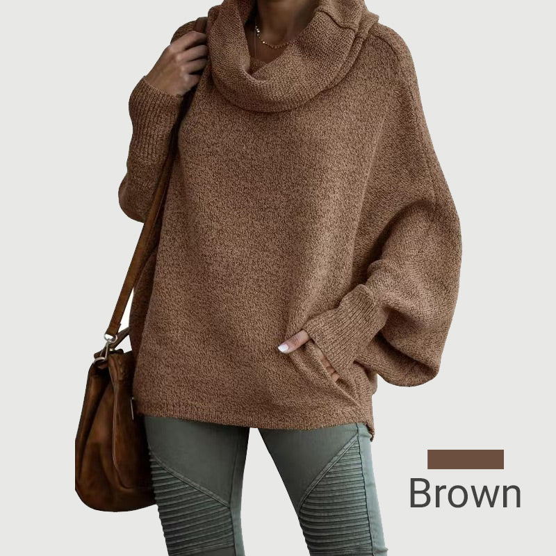 💖Women's Batwing Cowl Neck Sweater With Pockets