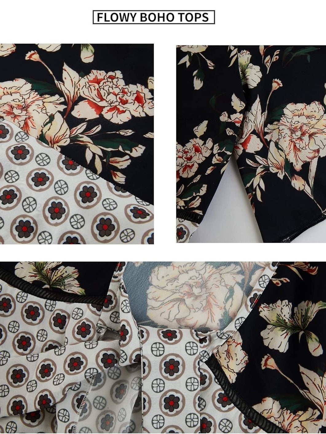 🌸Spring Sale 49% OFF🌸Women's Floral Kimono Ruffle Sleeve Tie Cardigans Flowy Boho Loose Cover Ups