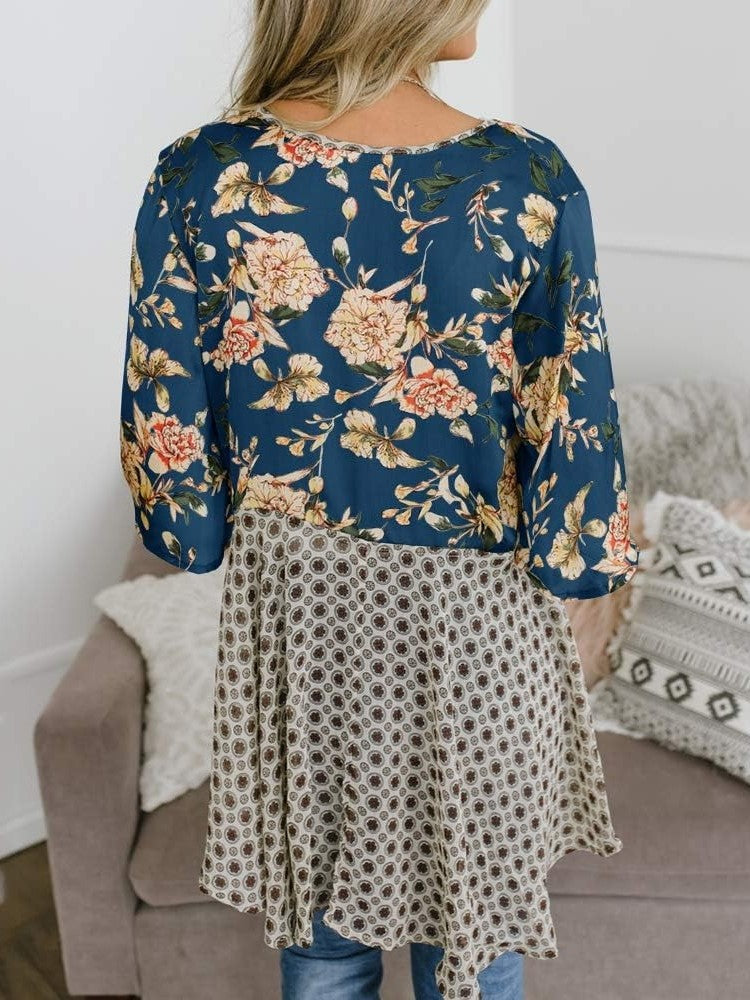 🌸Spring Sale 49% OFF🌸Women's Floral Kimono Ruffle Sleeve Tie Cardigans Flowy Boho Loose Cover Ups