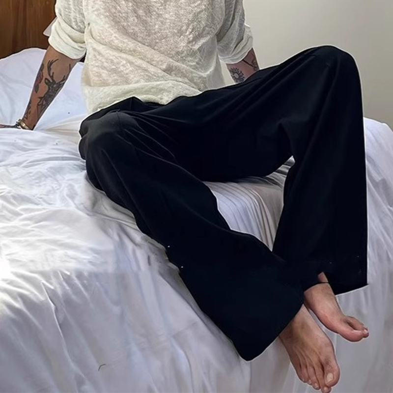 ✨Men's Pleated Wide-Leg Trousers with Elastic Waist
