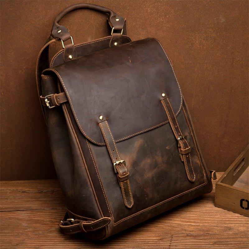 Mens Leather Handbag Backpack