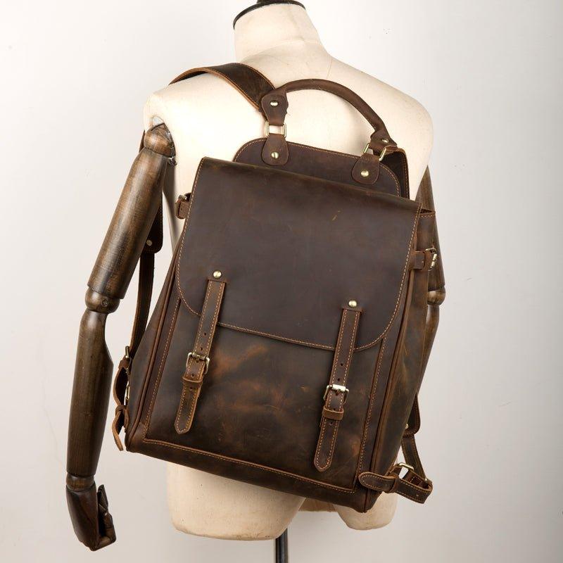 Mens Leather Handbag Backpack