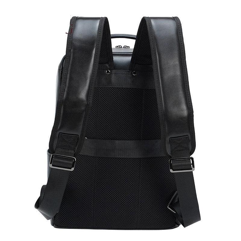 Black Leather 14 inch Laptop Backpacks