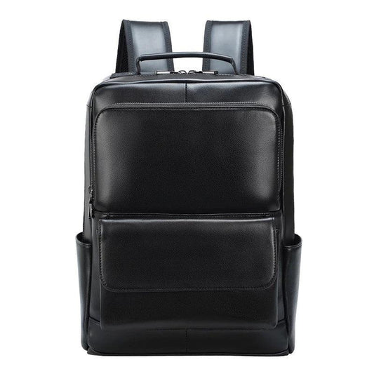 Black Leather 14 inch Laptop Backpacks