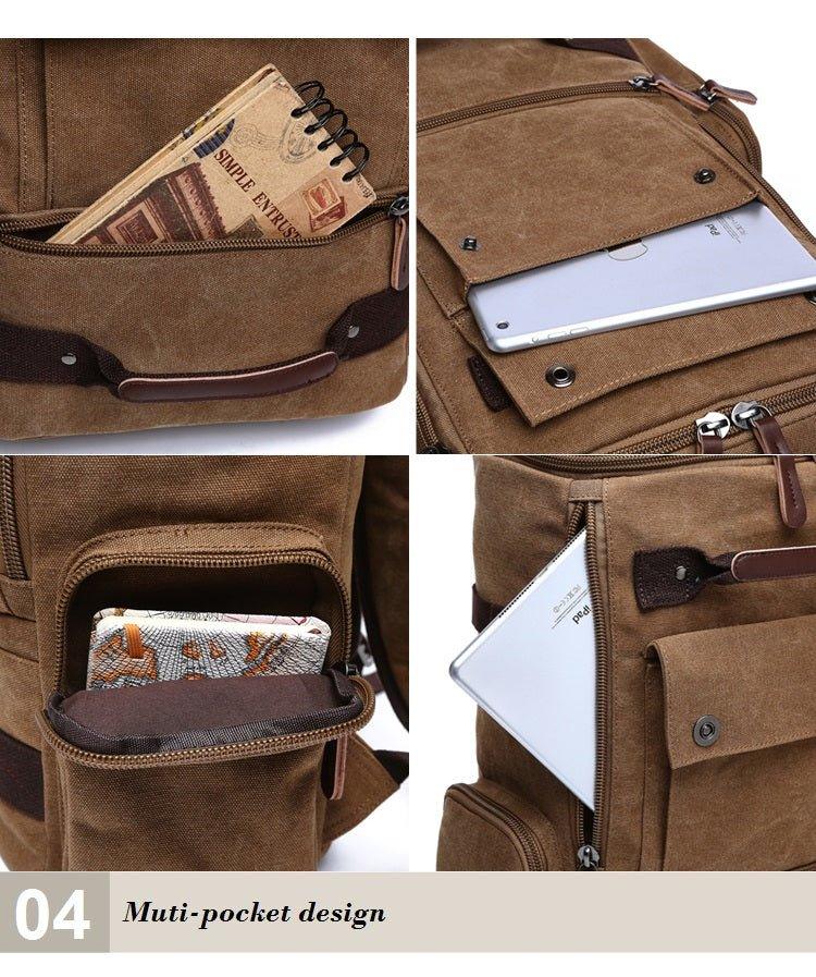 Canvas Backpack Casual Vintage Daypack