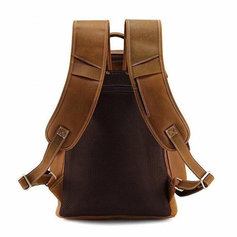 Cowhide Leather Backpack Men's