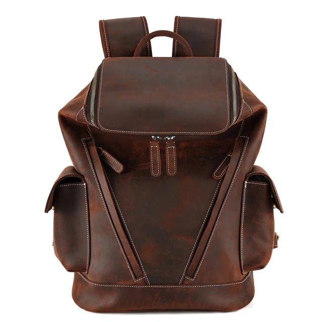 Cowhide Leather Backpack Men's