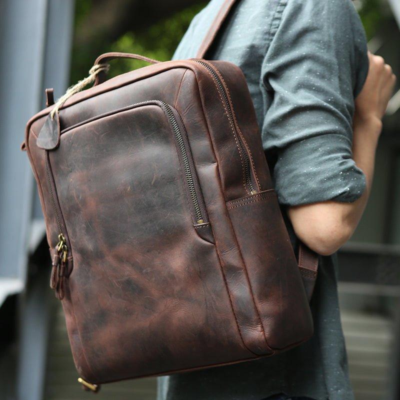 Laptop Backpack Leather for Work