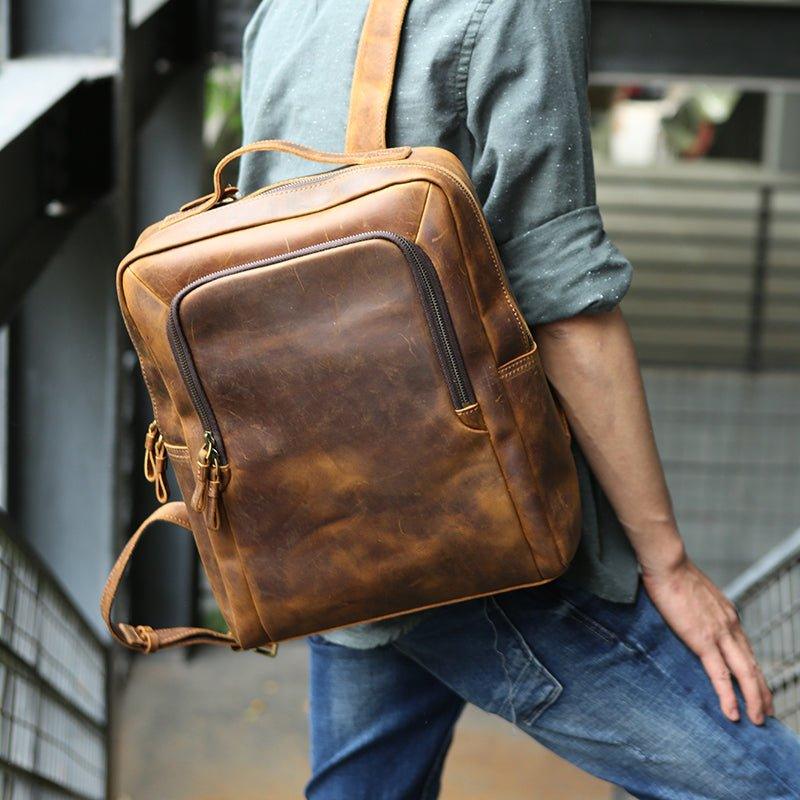 Laptop Backpack Leather for Work