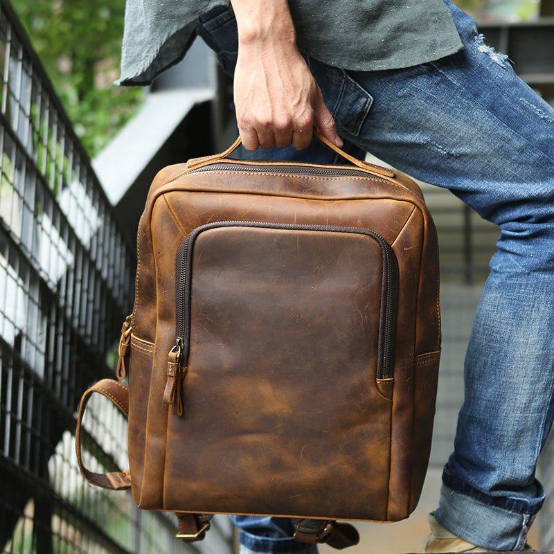 Laptop Backpack Leather for Work