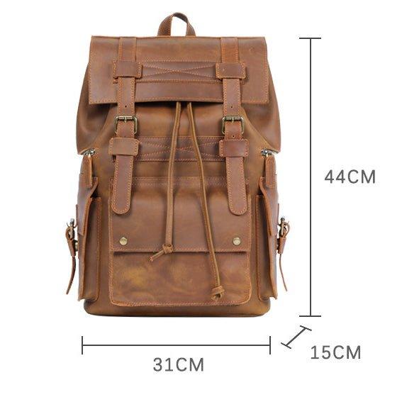 Laptop Leather Rucksack for Men