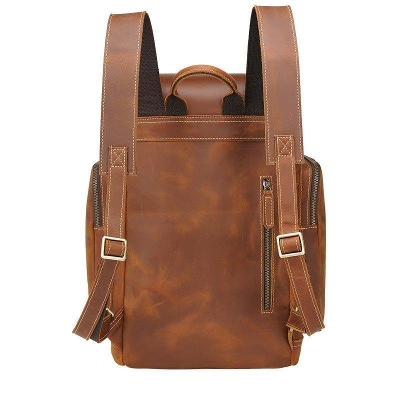 Large Leather Laptop Backpack, School, Travel