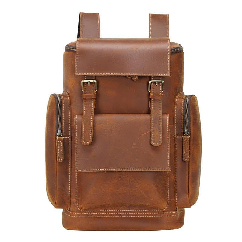 Large Leather Laptop Backpack, School, Travel