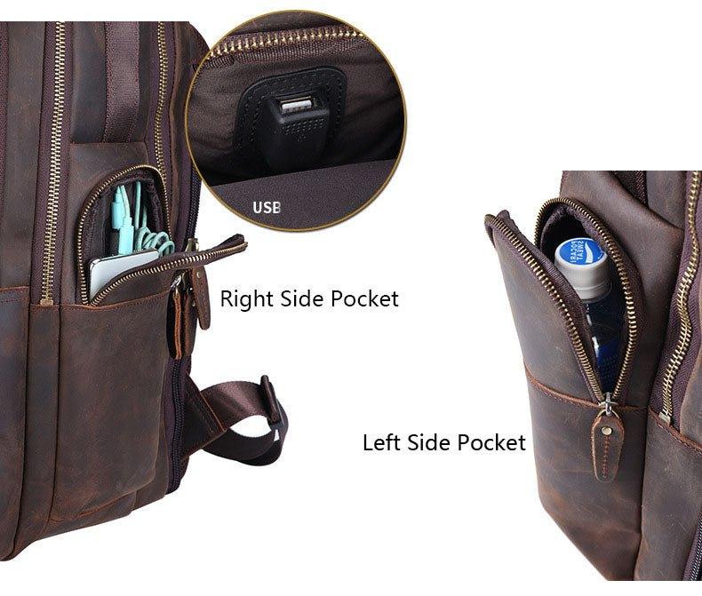 Leather Backpack Chair for 17 inch Laptop