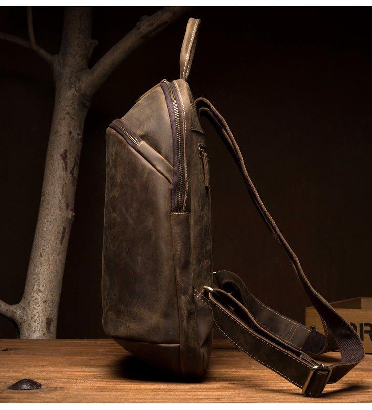 Leather Backpack for Men or Women