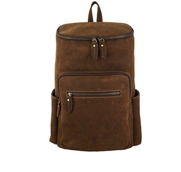 Leather Backpack Large Capacity for 15.6" Laptop