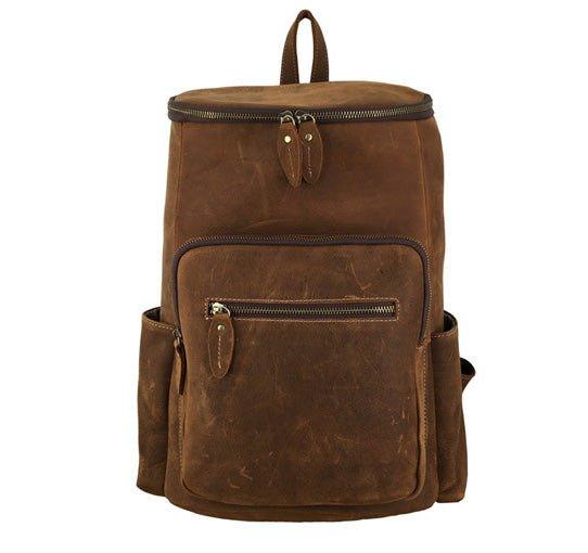 Leather Backpack Large Capacity for 15.6" Laptop