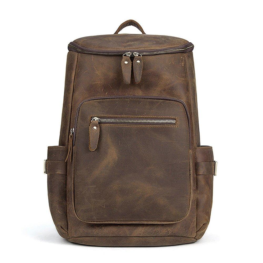 Leather Backpack Large Capacity for 15.6" Laptop