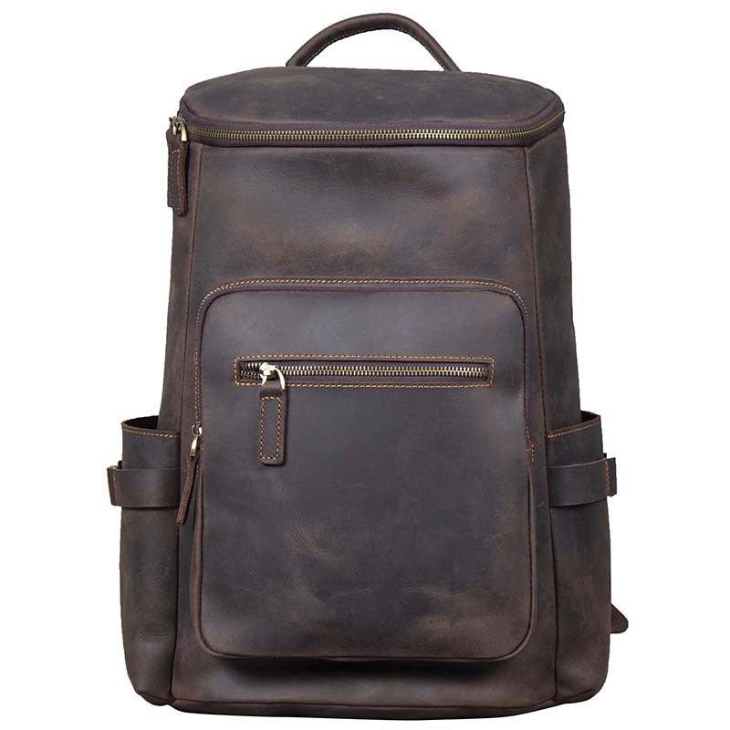 Leather Backpack Large Capacity for 15.6" Laptop