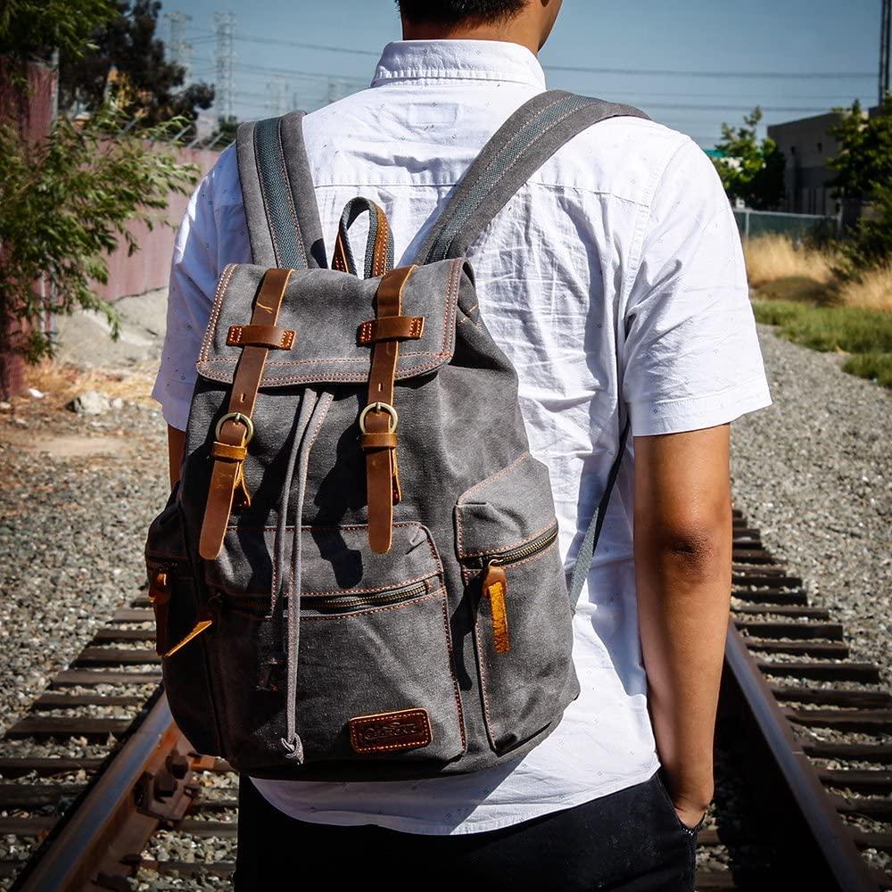 Men 21L Vintage Canvas Backpack