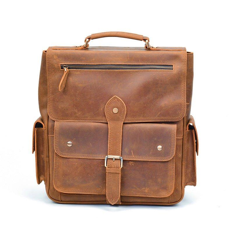 Vintage Leather Backpack Men for Work