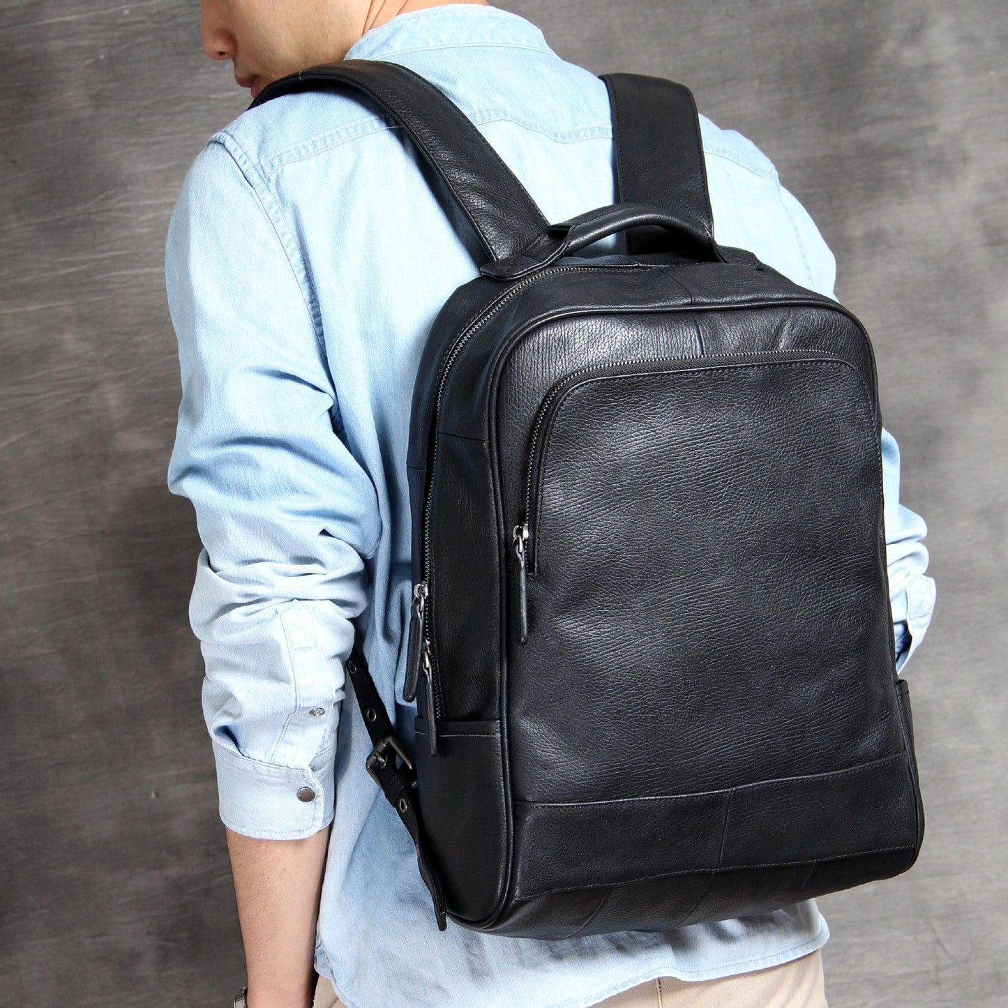 Mens Travel Backpack Leather