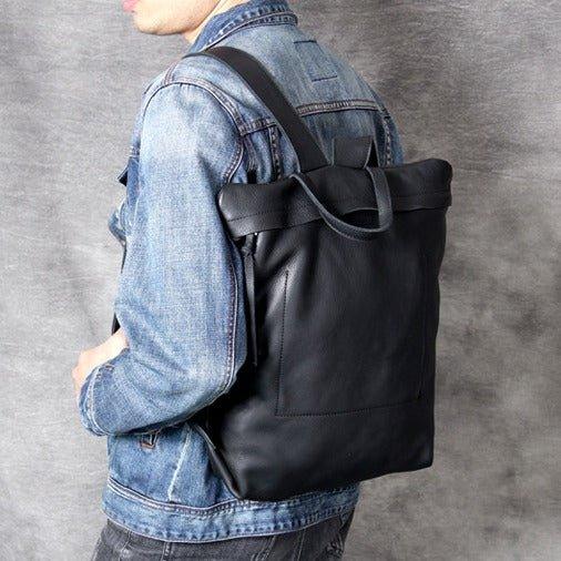 Minimalist Leather Backpack for Men