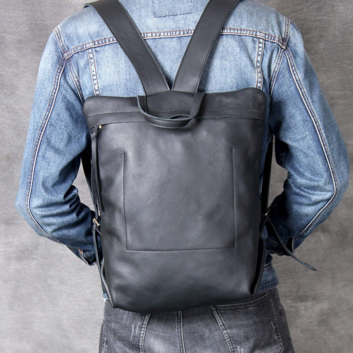 Minimalist Leather Backpack for Men