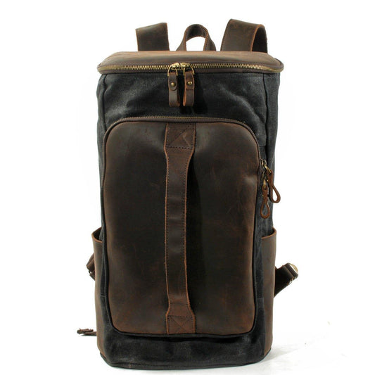 Large Wax Canvas Backpack Vintage Mens