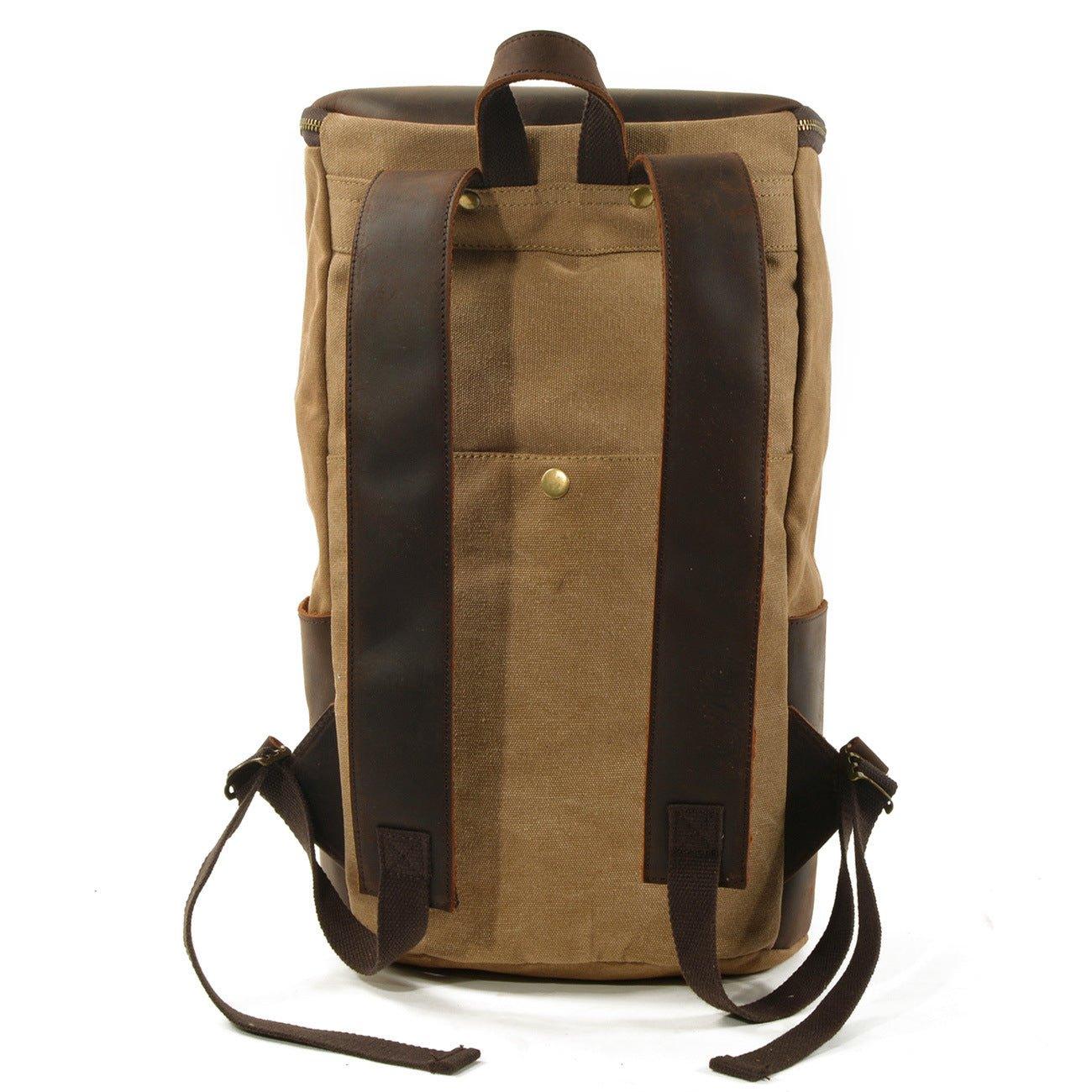 Large Wax Canvas Backpack Vintage Mens