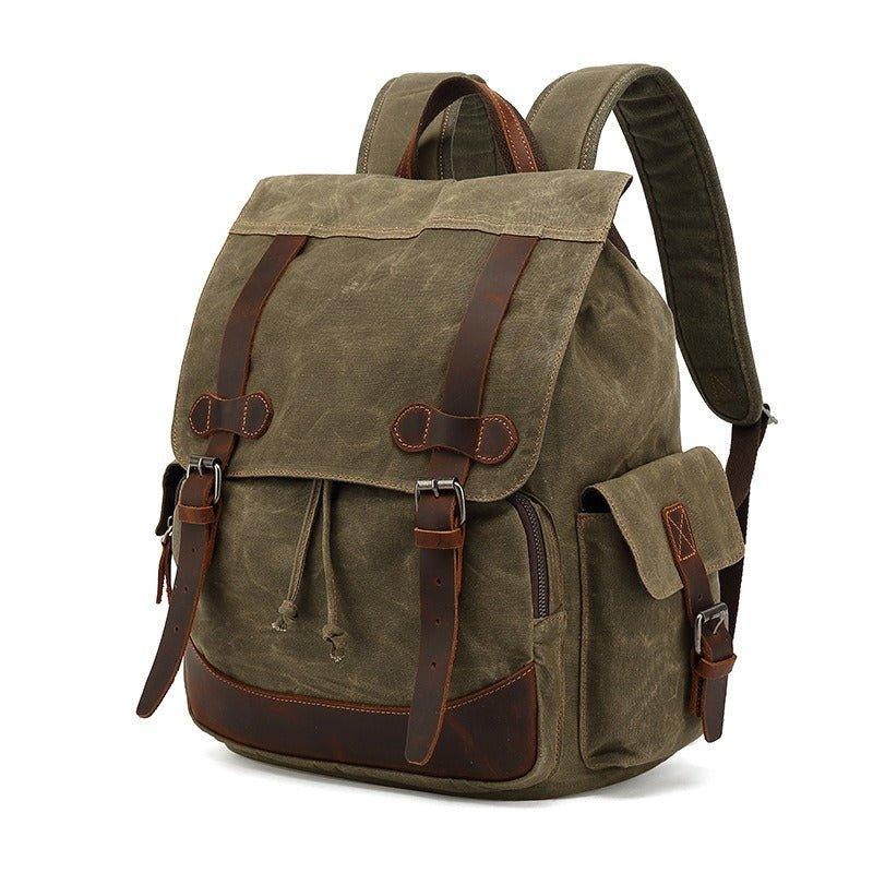 Mens Canvas Backpack Vintage for Travel School